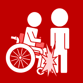 elektrische rolstoel botst